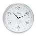 Analog Clock, Electric, 12 in, Silver