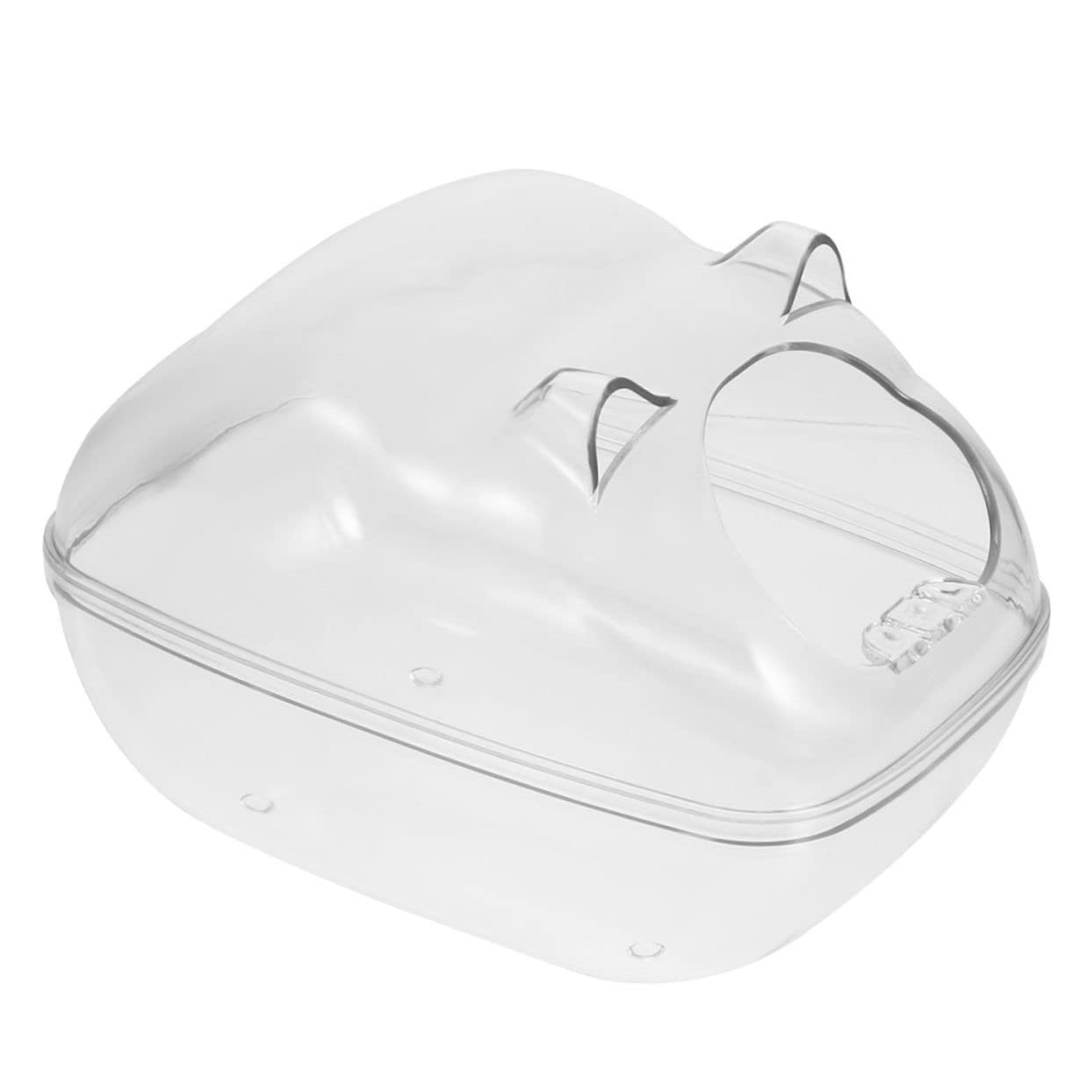 Happyyami 1Pc Transparent Hamster Bathtub Compact Pet Bathroom for Animals for Home Pet Store Use Smooth Edges for Safety Adorable Design for Hamsters Sand Bath