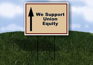 We Support Union Equity Patriotic Up Arrow 1 Double Sided 18x24 in Yard Road Sign w/stand