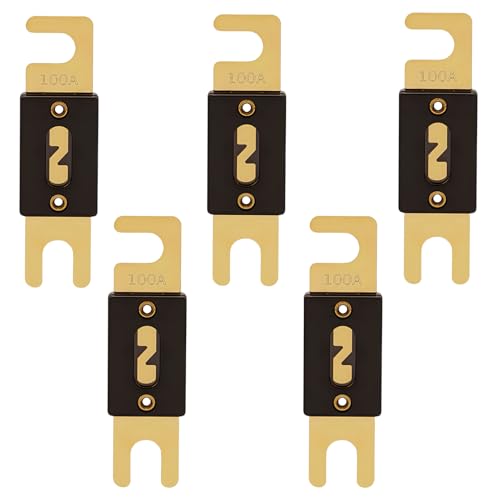 5 Pièces 100 A 32 VDC ANL, Fusibles Fusibles pour Auto, Fusible Performance Résistant à la Chaleur, Protection Sécurisée des Systèmes Audio et...