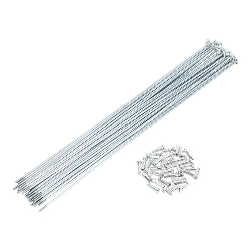 TUCKBOLD Bicycle Spokes Bike Wheel Spokes Silver Tone Nipple 1