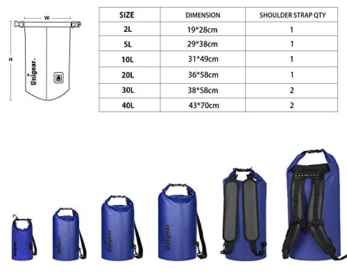 Image of Unigear Floating Waterproof Dry Bag for Kayaking, 2L /5L /10L /20L /30L /40L