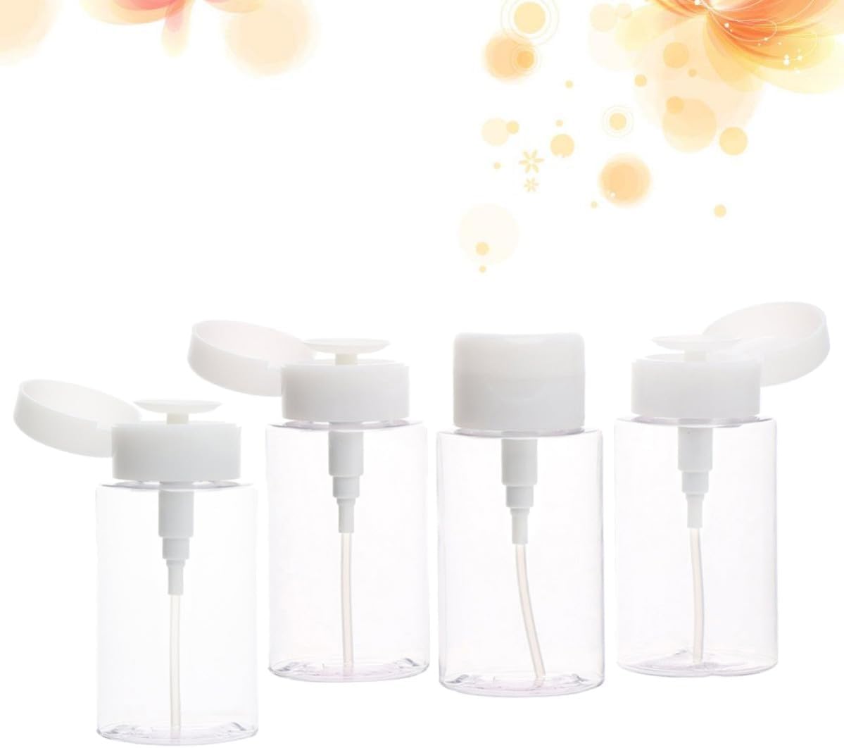 160ml Makeup Remover Pump Bottle PET 4pcs Portable Travel Container
