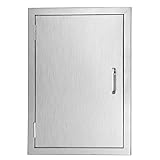 BBQ Access Door 17W x 24H BBQ Island Door Brushed Stainless Steel Perfect for Outdoor Kitchen or BBQ Island (17W x 24H)