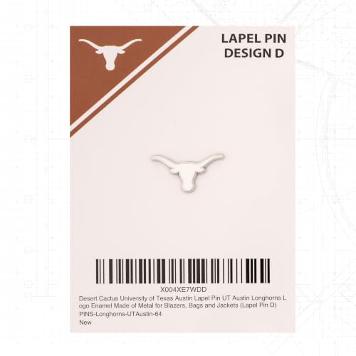 Image of Desert Cactus UT Austin Longhorns Magnetic Metal Lapel Pin (D) | Officially Licensed University of Texas Austin Enamel Finish Lapel Pin Formal Wear Bag and Hat Jewelry Tie Track Brooch Pin