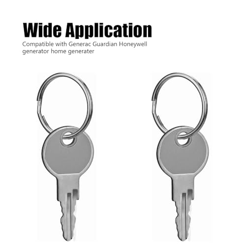 Image of 0G66240KEY Replacement Keys for Generac Home Standby Generator Cabinet Case Lock 0G6624 0G66240, Compatible with Generac Honeywell Guardian Generator 13kw 16kw 22 kw 26kw 24kw Home Generater