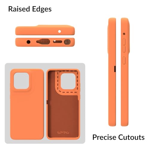 Image of SPRIG Compatible with Moto Edge 60 Stylus Premium SilkTone Back Cover Drop Tested Shock Proof Mobile Case for Men, Women, Boys and Girls with Camera Protection (Light Orange)