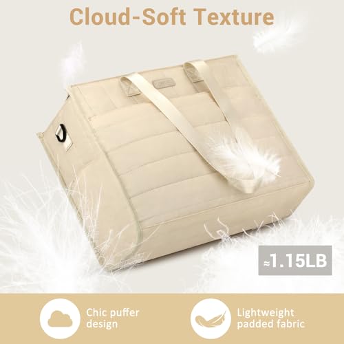 Image of IBFUN Utility Tote Bag with 24 Pockets, Large Teacher Tote for Women with Laptop Compartment, Travel Tote Bag with Zip Top