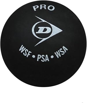 DUNLOP Squash Balls Pro Double Yellow, 3 Ball Tube, Official Tournament Squash Ball (Pack of 2)