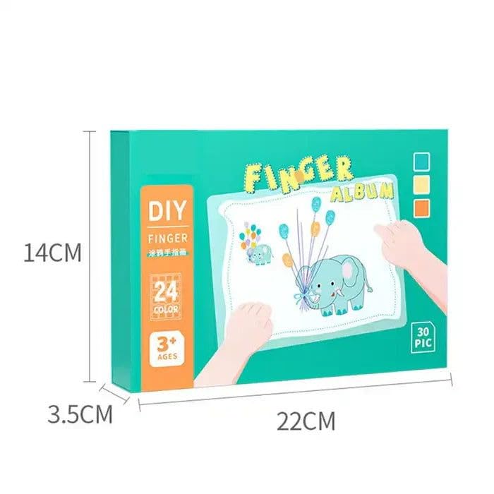 Image of TINY TOYS CO DIY Art & Craft Kits for Boys /Girls 4-8years Old Mess Free No GUE,No Scissors Art Kits, Fun Activity Drawing for Child (Finger Painting KIT)