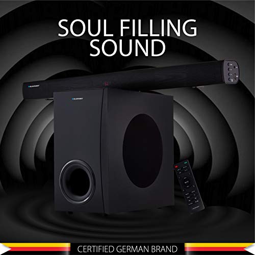 Image of Blaupunkt SBWL02 130 Watt 2.1 Channel Wireless Bluetooth Soundbar (Black)