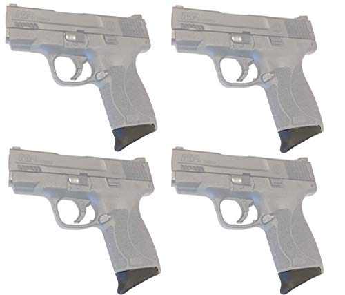 E-ONSALE Pack of 4 Grip Black Polymer Magazine Extension for M&P Shield .45 ACP /AG45-4PC