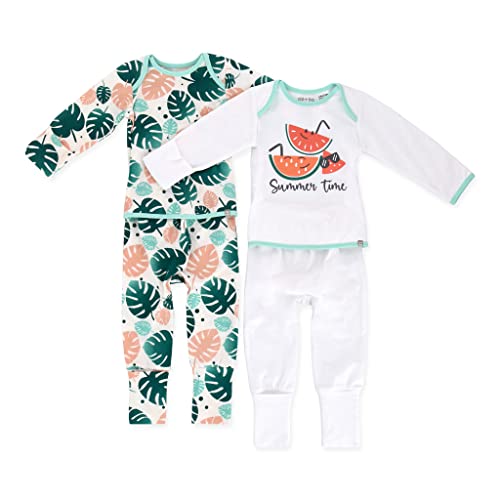 Image of OETEO Oeko-Tex Certified Cotton Easy-To-Wear Baby Romper Convertible Footies and Mittens-Adaptive Gtube Coverall Sleeper Pack