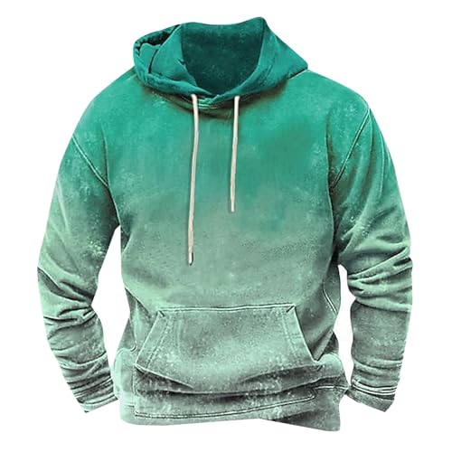 Sudadera sin mangas hombre con capucha con diseño guapo europeo y americano verde M