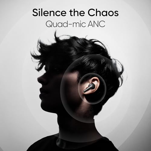 Image of Mivi DuoPods Aura 35 dB Quad-mic ANC Wireless TWS Earbuds, 60H Playback, 13mm Bass Drivers, Gaming Mode 50ms, Bluetooth v5.3, IPX4 Sweat Proof, Made in India