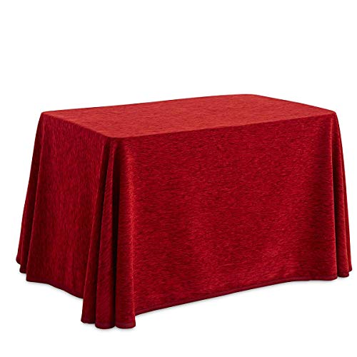 Sanz Marti - Falda Camilla Rectangular Chenilla - Medida Especial - Color Granate