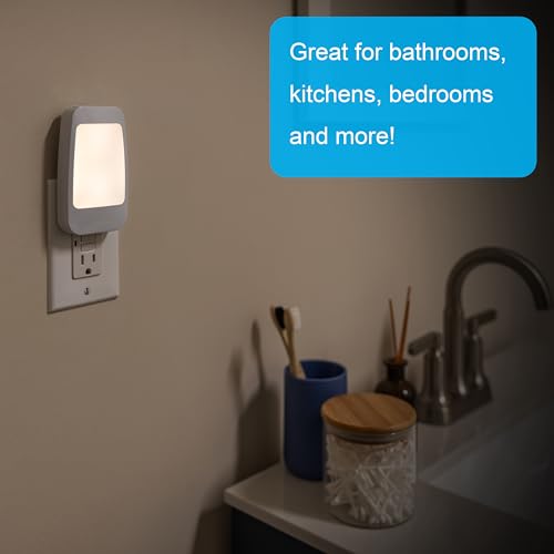 Image of GE 4-in-1 LED Power Failure Night Light, Dusk-to-Dawn Sensor, Foldable Plug, Portable, Flashlight, Ideal for Storm, Outage, Emergency, Blackout, Hurricane, Tornado, White, 29679 (Pack of 8)