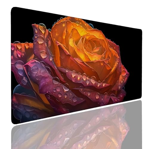 Mouse pad mat haute précision 900x300x4mm tapis de souris extra large rose en caoutchouc