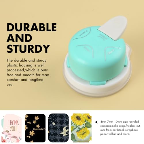 HAUSTGO 4 in 1 Corner Rounder Punch, 4 Way Corner Paper Cutter for Paper Crafts, Bullet Journals, Greeting Cards, Postcards, Photos, DIY Projects, Invitations Cards, and Scrapbooking - Image 5