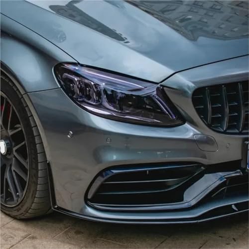 Spoiler de pare-chocs avant brillant noir pour Mercedes Classe C
