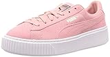  Puma Suede Platform Sneaker Damen, Mehrfarbig (Bridal Rose-Puma Team Gold 14), 39 EU