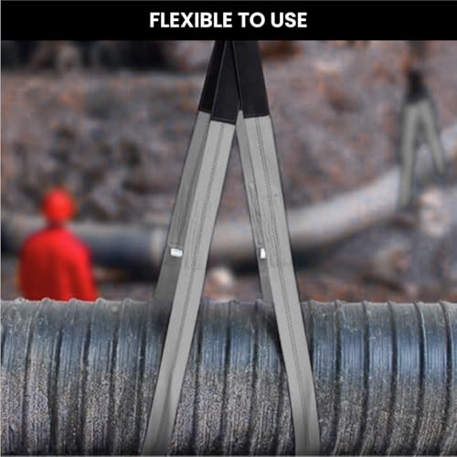 Image of Shield Flex Heavy Duty Lifting Sling Belt (Pack of 1) | Polyester Webbing Flat Belt for Material Handling, Towing, Construction & Industrial Use (4 Ton 4 Mtr)