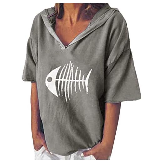 Linneblus damer sommarstorlek vintage hög casual kvinnor modern kortärmad v-ringad tryckt linne skjorta lös tröja topp damer kortärmad linne skjorta kvinnor sommar t-shirt toppar med luva toppar