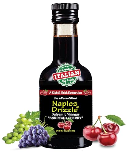 BORDEAUX CHERRY - Rich, Extra Thick Balsamic Vinegar REDUCTION, No Added Sugar or Thickeners, Better-Than-Glaze Balsamic Vinegar (Bordeaux Cherry)