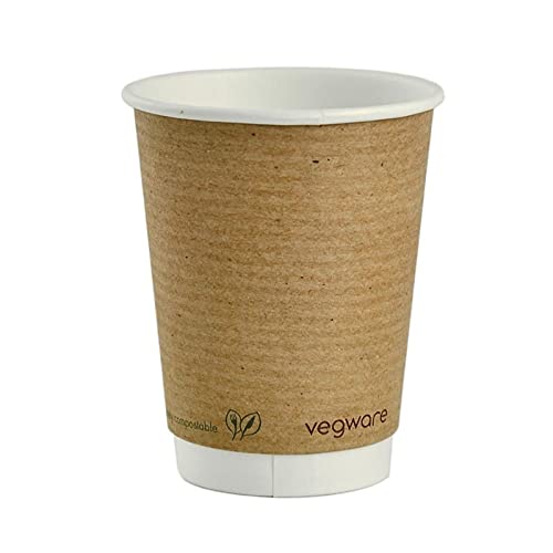 Gobelet Double Paroi Compostable 340 ml - Lot de 500 - Vegware 34 cl Cover