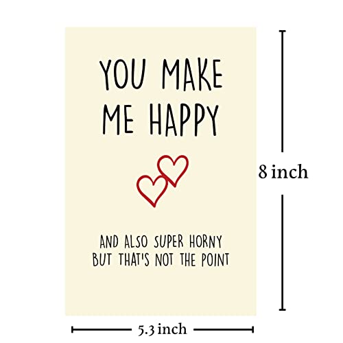 Cheerin Valentine's Day Cards For Him Or Her | Anniversary Card | Gifts For Him Or Her | Fun Gift Birthday Card For Husband Wife Boyfriend Girlfriend Men Women (Notthepoint) #TOP1