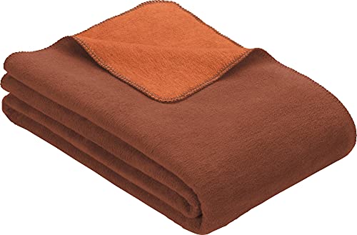 Erwin Müller Wohndecke Matera, Wolldecke Zimt/Terra Größe 150x230 cm -...