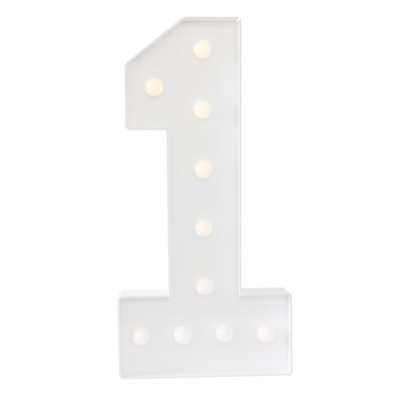 LED Zahlen Lampe Nummer Beleuchtete Ziffern 0 1 2 3 4 5 6 7 8 9 - Warmweiße Lichter, 10 LEDs, Hochzeitsdekoration für Geburtstag, Party, Hochzeit, Urlaub, Haus & Bar, groß, 100cm (1)
