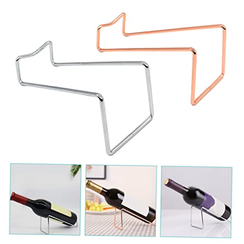 Homoyoyo 12 Pçs Estante De Vinho De Ferro Ornamento Suporte De Exibição De Mesa Suporte De Garrafa D