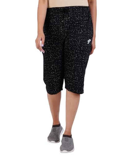 Image of FEEL TRACK Women Cotton Regular Fit Printed Capri (Pack of 1)