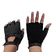 Evaliana Genuine Leather Sheepskin Fingerless Driving Gloves Motorcycle Biker