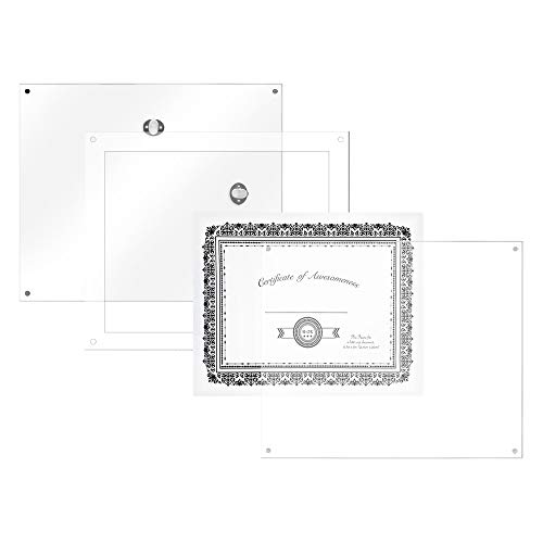 Isaac Jacobs 8.5X11 Wall-Mountable Clear Acrylic Picture Frame, Magnetic Photo Frame, Document Size, Made For Certificates And Diplomas, Gallery Display, Wall Space, Wall Décor, Art, Home Or Office #TOP2