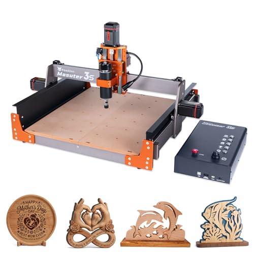 FoxAlien Masuter 3S CNC Router Machine with NEMA 23 Closed-Loop Stepper Motor, 400W Spindle 3 Axis Engraving Milling Machine for Wood Acrylic Aluminum Carving Cutting