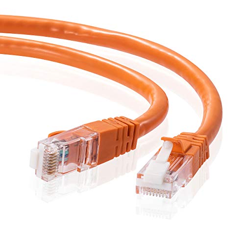 Câble de réseau 5 m Cat6 Orange pour connecter une box internet au bureau à domicile RJ-45