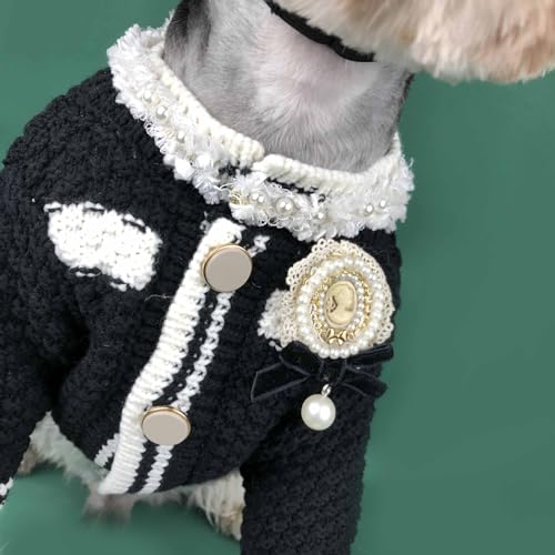 Suéter blanco de algodón para perro pequeño AZA M miniatura 6