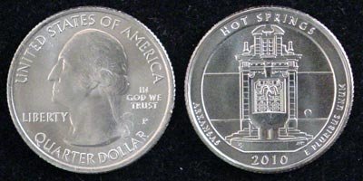 US Mint 2010-P Arkansas Hot Springs National Park Quarter GEM BU