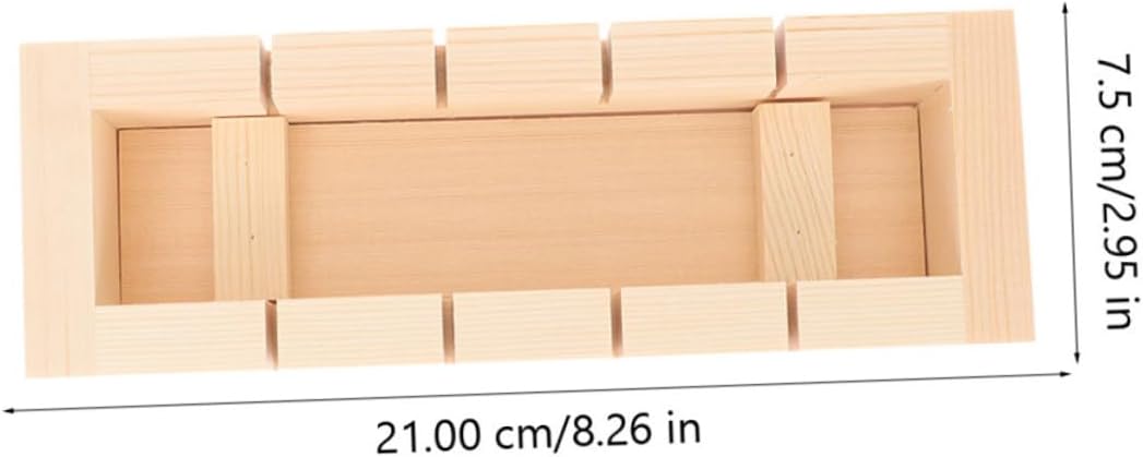 Ciieeo 2pcs Wooden Sushi Mold Sushi Press Tool for Easy Making Rice Roll Mold for Japanese Cuisine Kitchen Accessory for