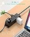 Surge Protector Power Strip - 9 Widely Spaced Multi Outlets, Wall Mount, 3 Side Outlet Extender with Extension Cord, Flat Plug, Overload Protection, Home Office Dorm Room Essentials (5FT, Black)