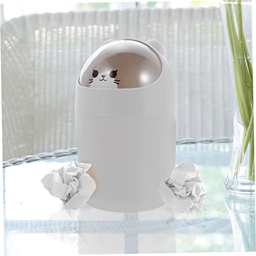 Caneca de basura de plástico pequeña Alipis con tapa miniatura 2