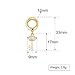 TBOSEN 6PCS Set Gold Crystal Large Dangle Ear Gauges Tunnels Plug Fashion Stretching Tapers Expander Body Piercing Jewelry 2g-5/8 in 6mm-16mm
