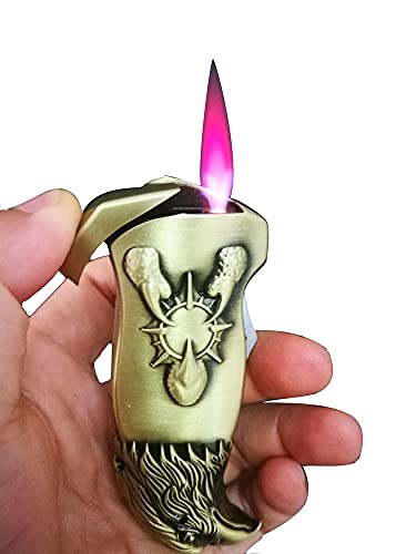 Pocket Knife Windproof Lighter Butane Metal Lighter, Eagle Head Design,Outdoor Survival Tool,Gifts for Men（Come Without Gas）