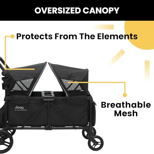 Delta Children - Jeep Evolve Stroller Wagon, Black - image 3