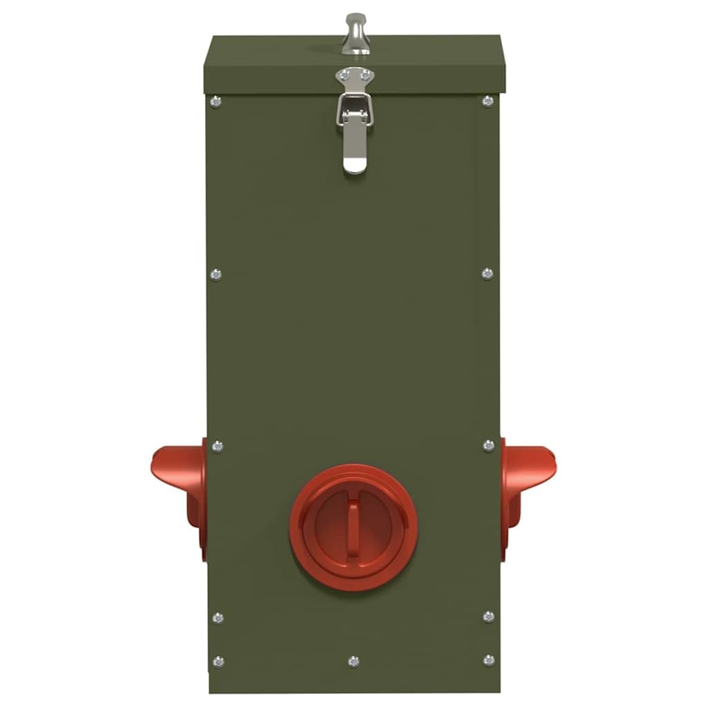 Set di 2 mangiatoie per polli, 32,5 x 20,5 x 43 cm, resistenti alle intemperie, robuste, per interni ed esterni, con capacità di 25 kg, facile montaggio, ideale per allevamento di animali