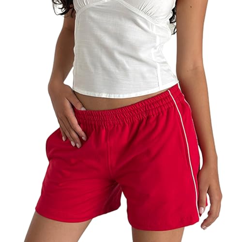 Image of Comfy Pajama Shorts Women Low Rise Lounge Floral Elastic Waist Micro Boxers Shorts Cute Sleep (Pj) Bottoms