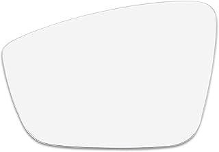 X AUTOHAUX Mirror Glass Heated with Backing Plate Driver Side Left Side Rear View Mirror Glass for VW JETTA PASSAT