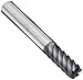 Sandvik Coromant R215.26 Carbide Corner Radius End Mill, Metric, TiAlN Monolayer Finish, Finishing Cut, Non-Center Cutting, 50 Deg Helix, 6 Flutes, 72mm Overall Length, 10mm Cutting Diameter, 10mm Shank Diameter, 1mm Corner Radius